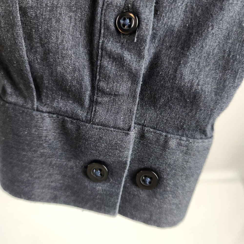 01.Algo Shirt Mens Xl Charcoal Navy/Gray Casual D… - image 6